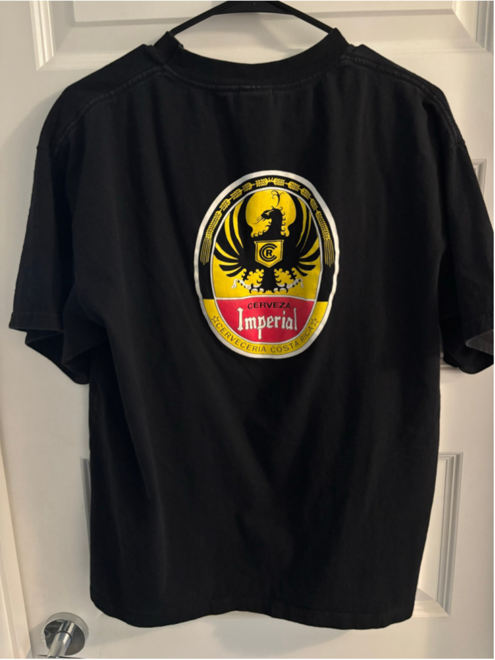 Authentic vintage Costa Rican souvenir tee featuring the iconic Imperial Beer lo